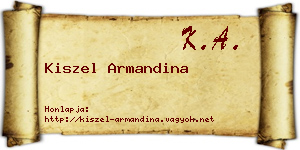 Kiszel Armandina névjegykártya